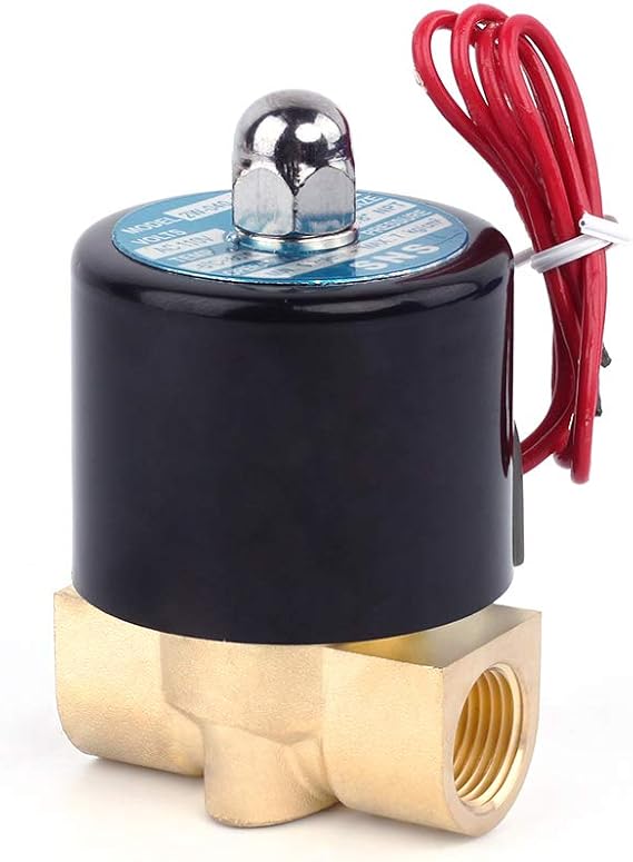 SNS 3/8"NPT DC12V Brass Electric Solenoid Valve Normally Closed Water,Air,Diesel 2W040-N10/DC12V