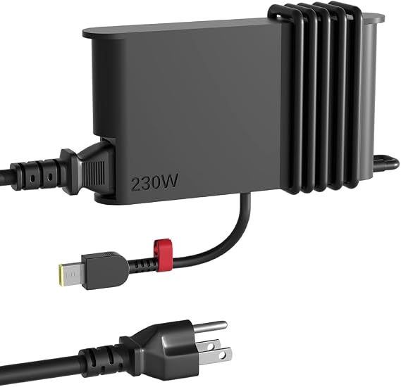 SlSLRIOY 230W Slim Charger Compatible with Lenovo Legion Pro Slim 5 5i 5P 7 S7 C7 Y920 Y740 Y720 Y545 R720,Thinkpad P1 P73 P72 P71 P70 P53 P52,ideapad Y910 Y900,ThinkBook 16p Laptop Power Adapter