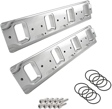 Ls7 Cylinder Heads To Ls3 Supercharger Intake Manifold Billet Adapter Kit | Tall Deck