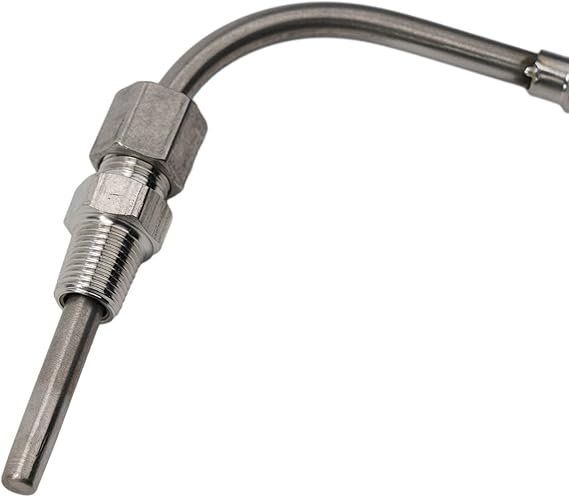 K Type Thermocouple Exhaust Probe 1/8",For NPT Thread 1200°C High Temp Sensor Stainless Steel Cable 2m Length,for EGT Measurement Industrial