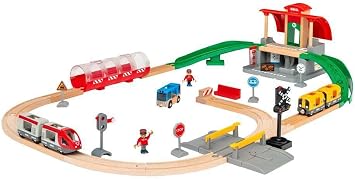 BRIO Central Station Set - Interactive Wooden Train Track Set | Kid-Engaging Design | Safety Certified | FSC-Certified Wood