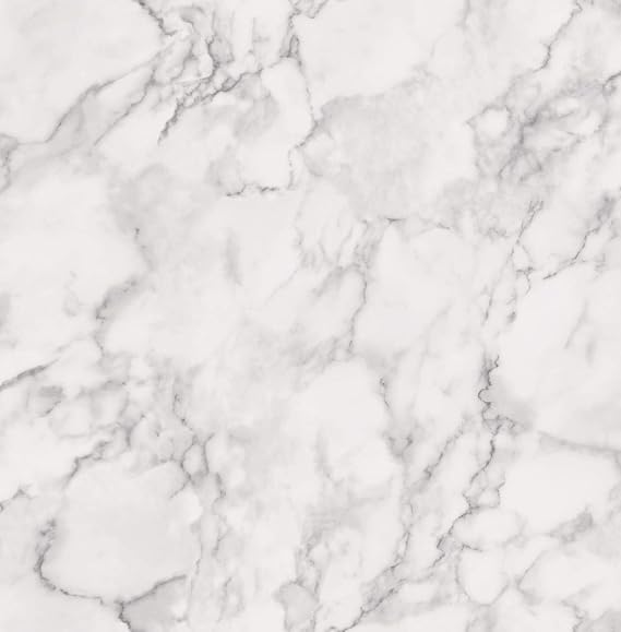 Fine Decor Marblesque Plain Marble Wallpaper White Fine Decor FD42274
