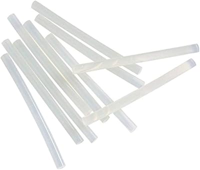 TRENDBOX Pack of 10 Clear 7mmx200mm - Hot Melt Glue Sticks Strips Melting Adhesive for Handmade Craft DIY Home Office Project Craftwork Fix & Repairs