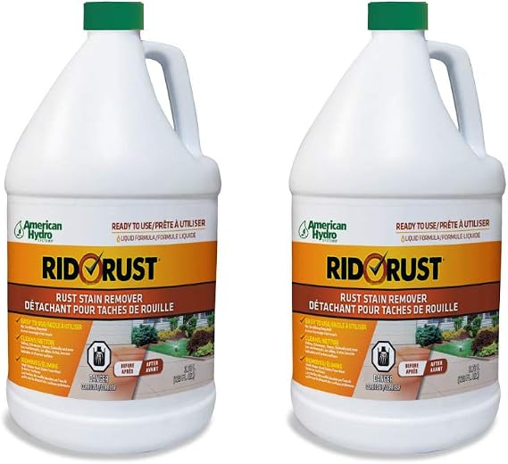 Pro Products American Hydro Systems 2662 Rid O' Rust Liquid Rust Stain Remover, 1 Gallon, 2 Pack