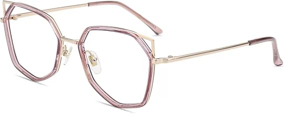 Firmoo Blue Light Blocking Reading Glasses for Women, Stylish Anti Eyestrain Cat Eye Computer Glasses, S985