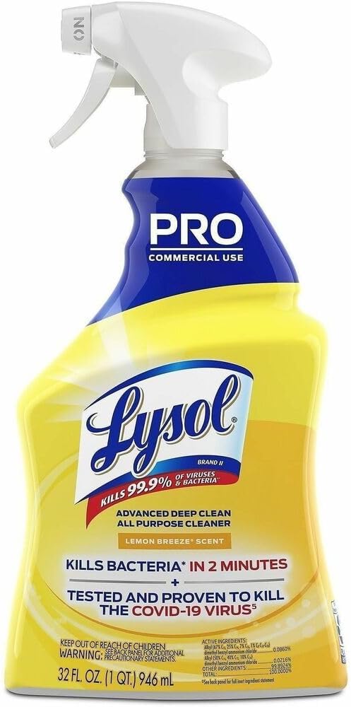 Lysol Professional Advanced Deep Clean All Purpose Cleaner, Lemon Breeze Scent, 32 oz. (1920000351)