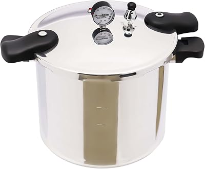 Pressure Canner Cooker, 23 Quart Aluminium Alloy Pressure Canner, 90Kpa Thickened Pressure cooker with Pressure Gauge for Apartment Living, Camping