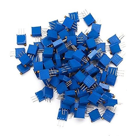 50pcs 500k Ohm Potentiometer Kit Resistor Kit 3296 Potentiometer Assorted Kit High Precision Cermet Potentiometer Trimpot Trimmer Pot - 500K Ohm (504)