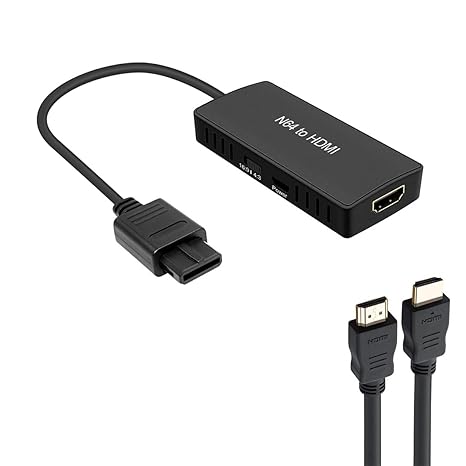 N64 to HDMI Converter Adapter Support 16:9/4:3 Conversion, HDMI Link Cable for N64 /SNES/NGC/SFC(Plug and Play)