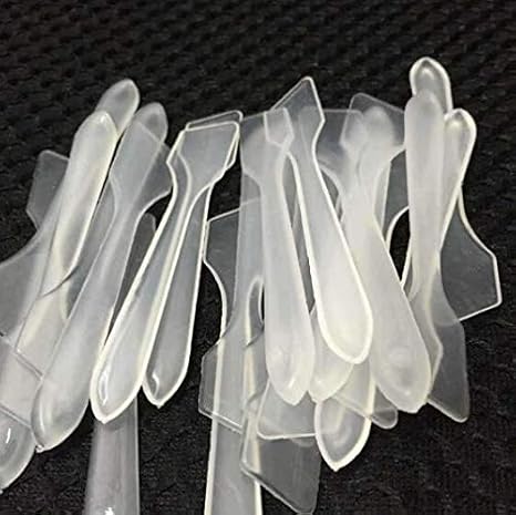 100PCS Translucent Makeup Frosted Tip Spatula Cosmetic Mask Spatula for Mixing and Sampling,Disposable Mask Stick Cream Mixing Spatulas Spoon Makeup Cosmetic Make Up Tools
