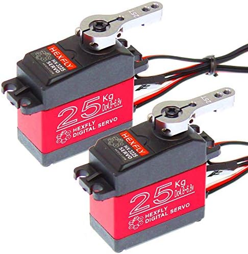 Redcat Racing Hexfly Servo 25KG Qty 2 Metal Gear Waterproof Servo, RedBlack B07SL6YY2P