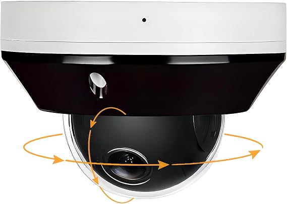 Real HD 6MP Mini PTZ Dome PoE IP Camera Outdoor with Pan Tilt, 3X Zoom, 2.8-8mm Motorized Varifocal Lens, H.265, IP66, NDAA Compliant