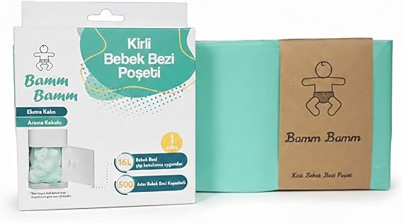 Bamm Bamm Kokulu Bebek Bezi Atık Poşeti 495 Bez Kapasiteli