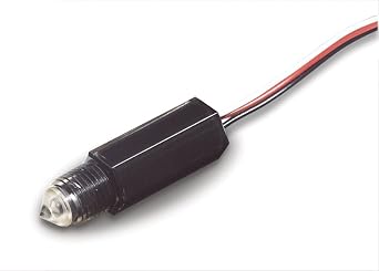 142700 Polysulfone General Purpose Single Point Electo-Optic Level Switch with Wet Probe, 1/4" NPT Male, 10-28 VDC Current, Normally Open