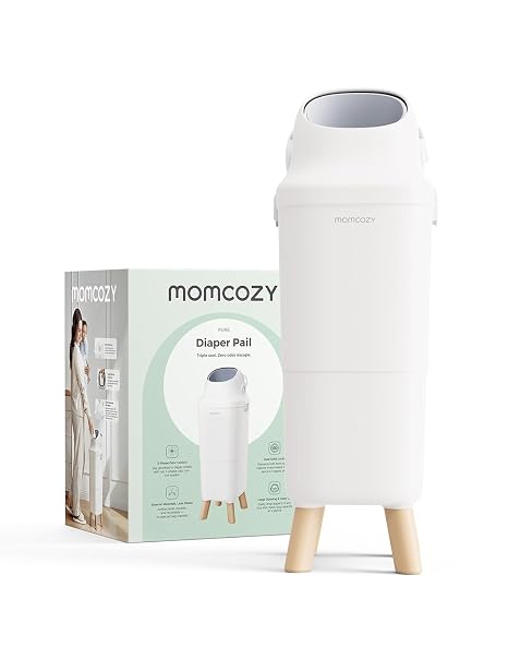 momcozy Nappy Bin with Triple-Seal Odor Control Fits Standard Trash Bags