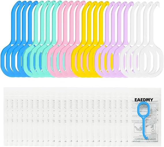 EAEDMY 24PCS Clear Aligner Removal Tool for Invisible Removable Braces Retainers and Dentures, Dental Grade Personal Orthodontic Solution Accessories (24pcs)