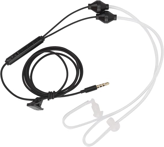 Air Tube Earphone, Earbuds Wired Headphones for Mobilephone, Smart & Soft Air Tube for Man & Woman Sporting & Driving(Black)