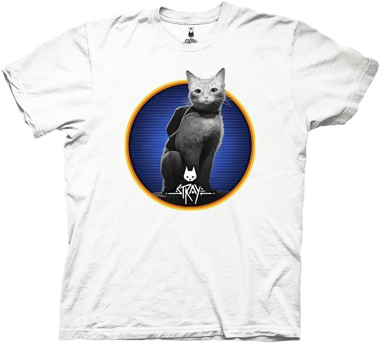 Ripple Junction Stray Cat Adventure Video Game Mens Short Sleeve T-Shirts Officially Licensed