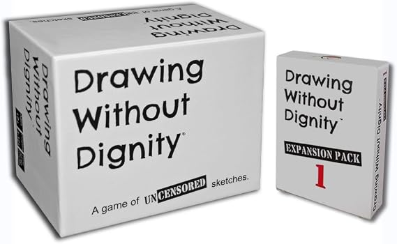 Drawing Without Dignity Combo Pack: Party Game + Expansion Pack 1 - A Twisted Funny Adult Party Game Version of The Classic Drawing Game...