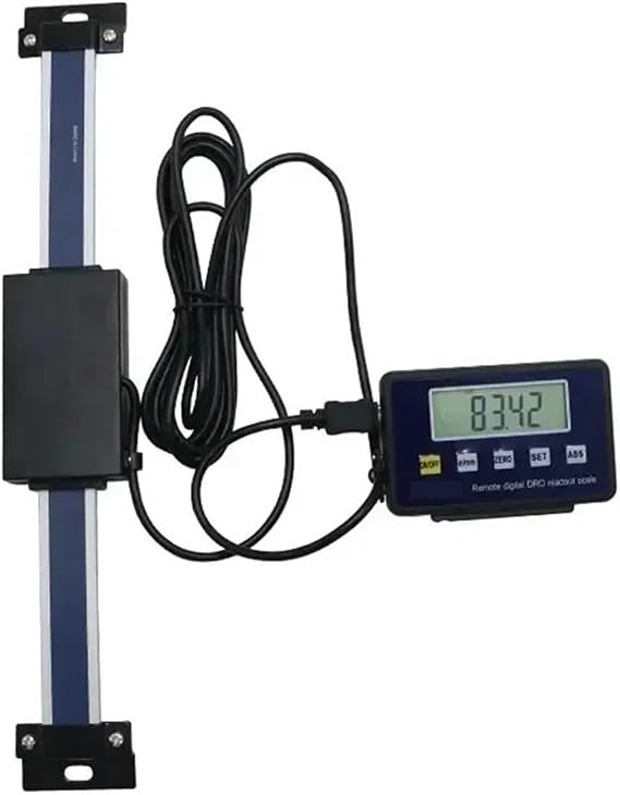 High Accuracy Linear Scale Encoder 0-150mm Digital Linear Scale With Remote Display Digital Readout Linear Scale External Display Linear Ruler With Base for Lathe Machine Milling Machine DRO Tools(0-3