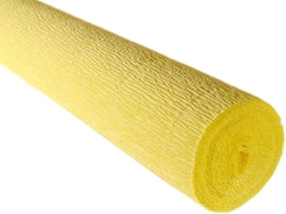 Premium Italian Crepe Paper Roll Heavy-Weight 180 Gram 13.3 sqft (74-Yellow)