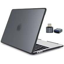 McStorey MacBook Air 13.3 Uyumlu Shockproof Rugged Hard Case TPU Bumper Anti-Fingerprint Drop Protection Cover A2337 M1 A2179 A1932 Outdoor Siyah