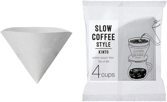 KINTO SCS 27634 Cotton Paper Filter, 4 Cups, Coffee, Hand Drip