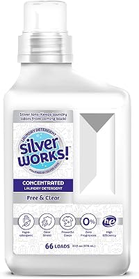 Powerful Odor Eliminating Laundry Detergent Liquid, Silver Ion Deodorizer Technology, Laundry Odor Eliminator For Clothes, Cleans, Deodorizes & Protects - 33 fl oz, 66 Loads, Free & Clear