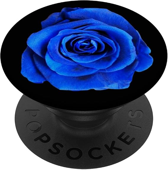 Blue Rose Flower Floral Phone Stand PopSockets Standard PopGrip