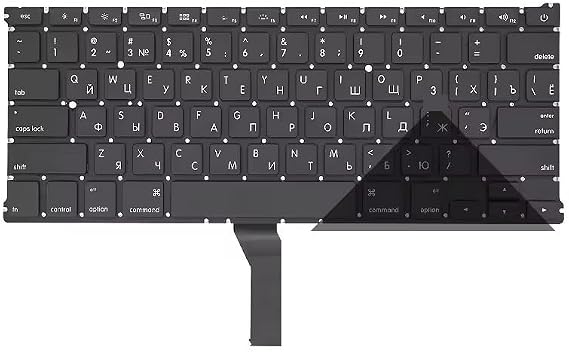 RU Russian Layout Language for MacBook Air 13" A1369 A1466 2011-2017 Years(US-RU Language)