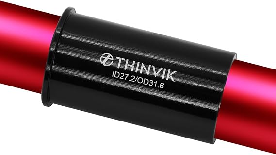 Thinvik Bike Seat Post Shim 22.2mm, 25.4mm, 27.2mm to 25.4mm,27.2mm,28.6mm,30.4mm,30.8mm,31.6mm Bicycle Seatpost Tube Adapter 60MM
