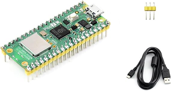 Pre-Soldered Raspberry Pi Pico 2 W with Header RP2350 Microcontroller Board Mini Board Based on Official RP2350 Chip,Supports WIFI and Bluetooth