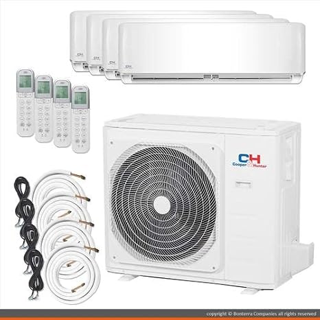 Cooper & Hunter Mini Split AC Heat Pump Multi 4 Zone 9000 9000 18000 24000 BTU