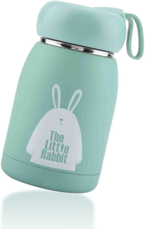 320ml Vacuum Cup Mini Insulated Coffee Bottle,Stainless Steel Travel Mug Cute Rabbit Tea Cup for Adult, Office Car Outdoor Use