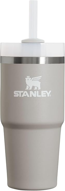 Stanley Quencher H2.0 Tumbler with Straw 14 oz | Twist On 3-Way Lid | Cupholder Compatible for Travel | Insulated Stainless Steel Cup | BPA-Free | Ash