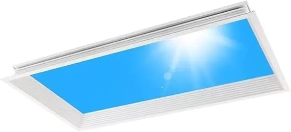Blue Sky Light Ceiling Lamp, Controlled with Biological Rhythm to Simulate Sunlight, Adjustable Color Temperature Artificial Skylight, for Living Room
