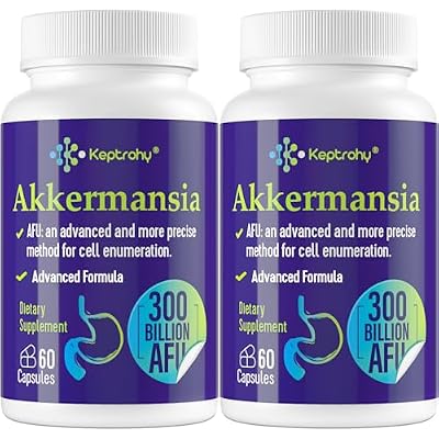 300 Billion AFU Akkermansia Probiotic for Women & Men, Akkermansia Muciniphila for More Akkermansia Production, Digestive, Gut & Immune, Gut Digestive Lining Function, 120 Count