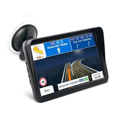Car Truck GPS Navigation with 9 Touch Screen, 256MB 16GB, 2024 Maps, Black