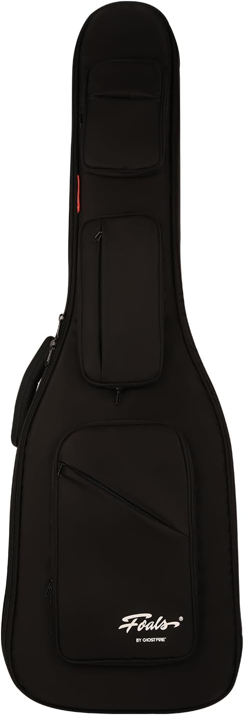 GHOSTFIRE FOALS Phantom Series Guitar Case Colorful Guitar Gig Bag Super thick with Storage Space (Black, Bass)
