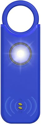 Personal Safety Alarm for Women Safety Keychain Self Defense Keychain for Women Rechargeable Protection Devices Emergency 135db Strobe Light Upgraded Vibration Sensing Mode Klein Blue