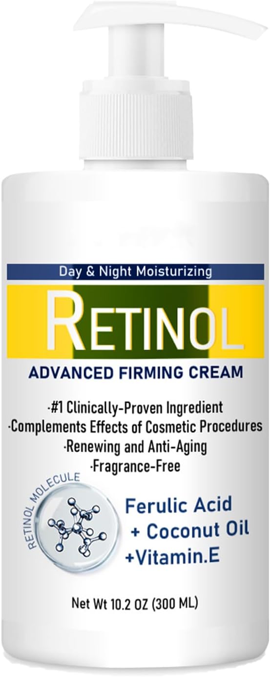 Retinol Body Lotion, Firming Body Lotion for Loose Skin | Anti-aging Moisturizer, Body Cream with Cocount Oil and Vitamin E, Hydrate, Moisturize, Tighten Skin