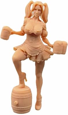 143 Figure Selling Alcohol Drinking Girl Model Miniature Gorgeous Costumes Scene GK Need to Be Colored by Yourself-No2