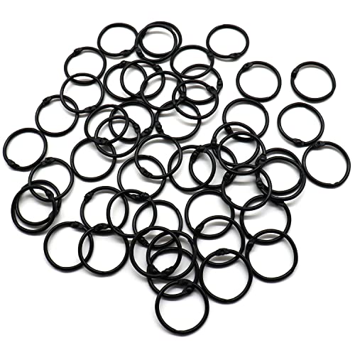 Binder Rings Loose Leaf Book Rings Key Rings Paper Rings Metal Plated Hinged Rings Binding Rings Keychain Circlip Rings for Cards Keys Albums Notes 30 Pack 1 inch