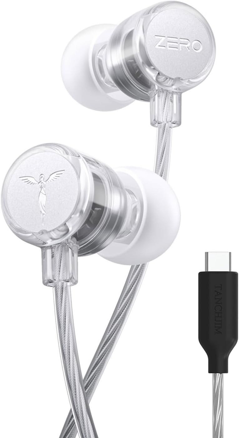 TANCHJIM Zero Ultimate In-Ear, High Sound Quality, Wired HiFi Round Hole, Universal Earphones, Wired Earphones, Headphones, Gaming IEM Earbuds DSP