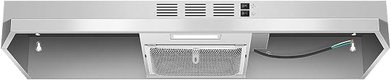 SNDOAS 36 inch Range Hood,Under Cabinet Range Hood 36 inch in Stainless,Ductless Range Hoods with Carbon Sponge Filter,230 CFM Stove Hood with 2-speed Fan,Hard Wired Kitchen Exhaust Hood