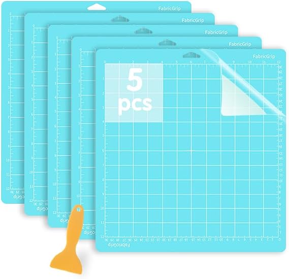 5PCS Craft Cutting Mats for Cricut Maker 12x12 Inch with Scraper