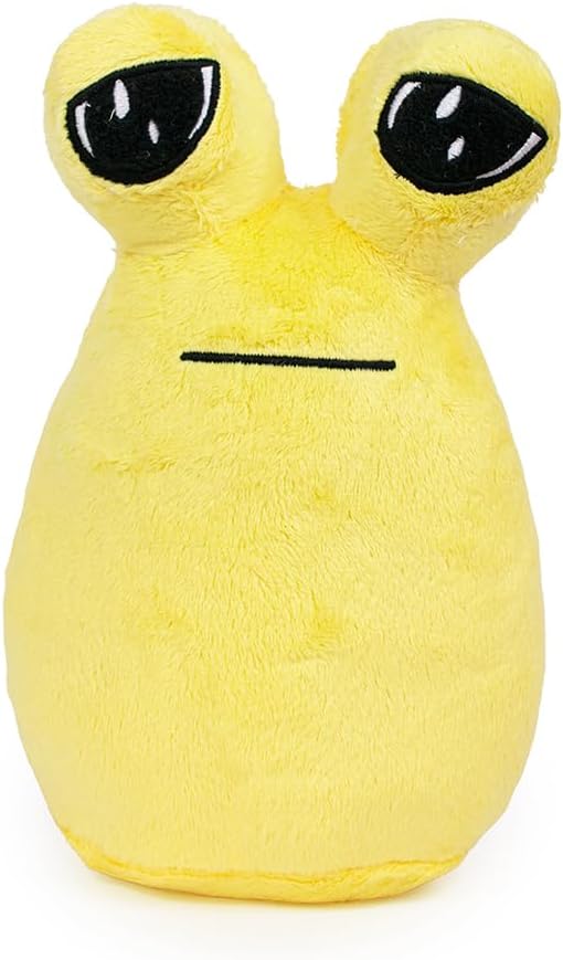 Plush Teddy Bear Poe,Pou,Brown Bear,Plush refillable toy,Alien Plush toy,My Pet Pou (Yellow)
