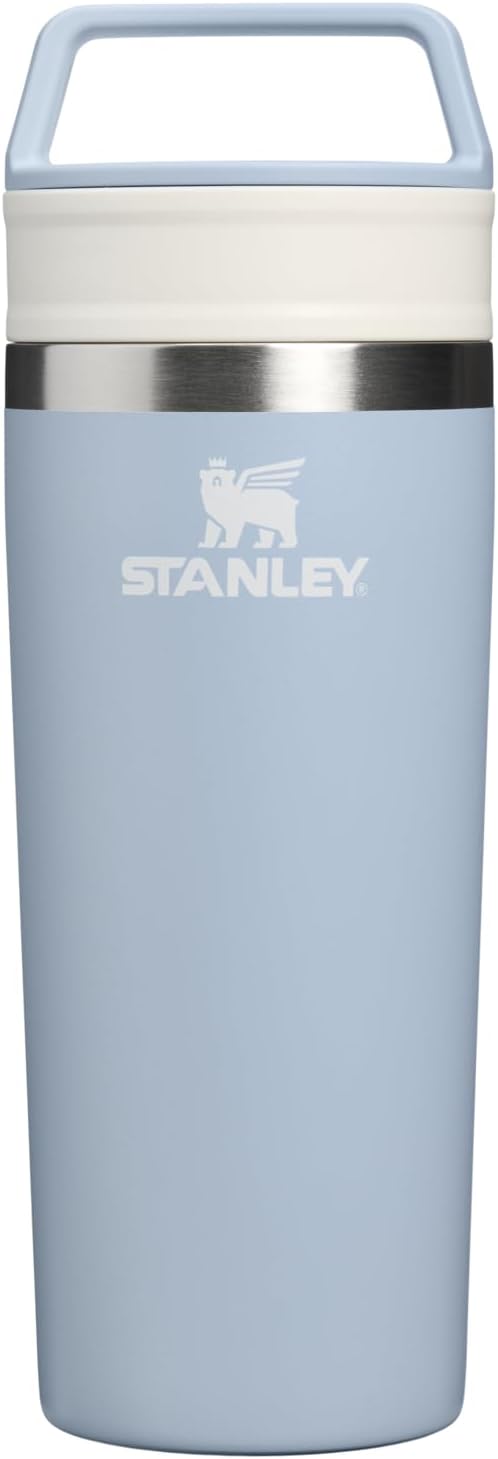 STANLEY Cafe To Go Travel Mug 16 oz | Leakproof Two-Part Drink Through Lid | Tumbler Cup for Coffee, Tea and Drinks | Insulated Stainless Steel Coffee Mug | BPA-Free | Blue Dream Stone