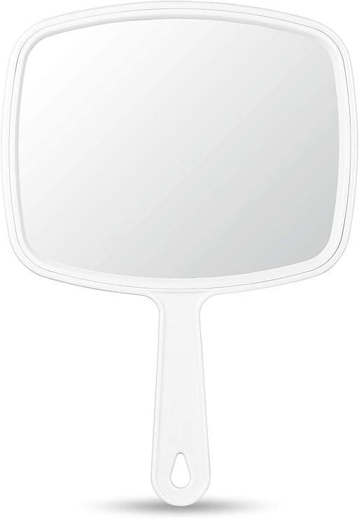 OMIRO Union Jack White Hand Mirror with Handle