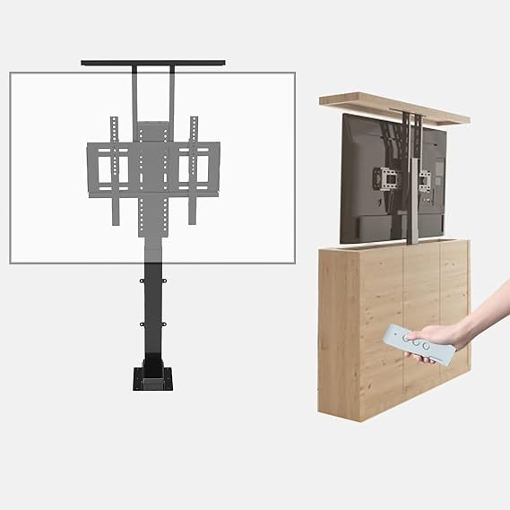 Adjustable TV Mount Bracket - For 42-70 Inch Electric TV Lift Stand - Telescopic Electric TV Lift - Can Be Hidden In A Cabinet Motorized Tv Mount, Up To 60kg, Travel Less Than 40 S